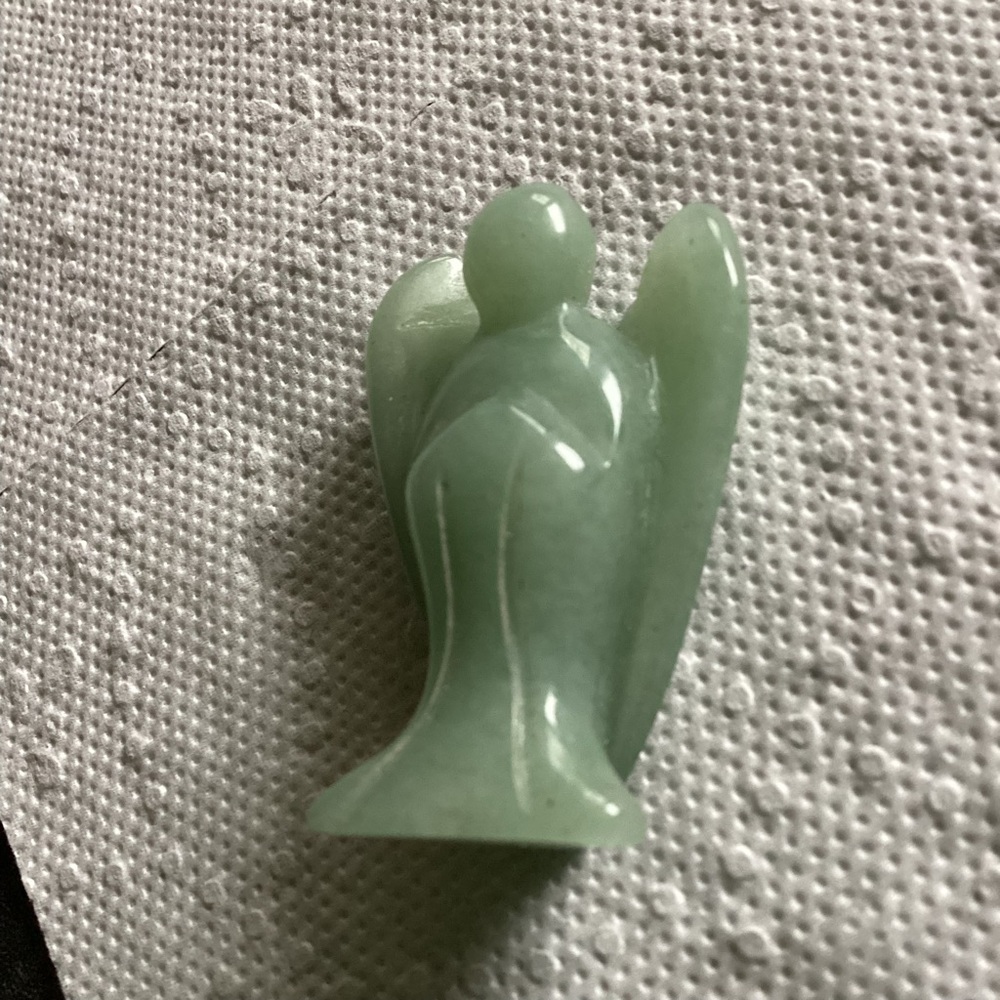 2” Aventurine Angel Picket Stone Crystal Helper Guide Lucky
